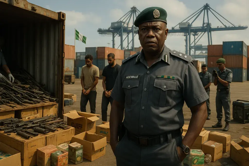 Nigeria Customs Seizes Firearm Parts and Cannabis Goods at Port